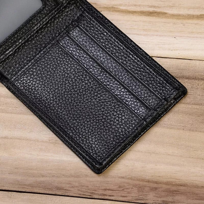 Dompet Pria Kulit Asli Model Lipat 2 Polos Dompet Kulit Sapi Asli-3
