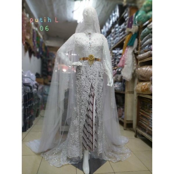 Kebaya pengantin akad putih/kebaya pengantin