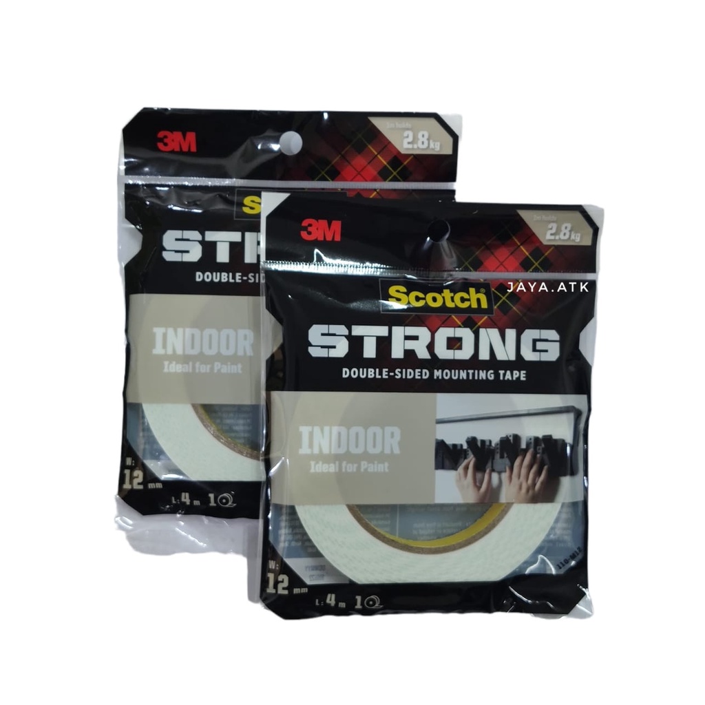3M SCOTCH DOUBLE TAPE MOUNTING 110-M12 12MM X 4M INDOOR 2.8KG VHB STRONG SELOTIP