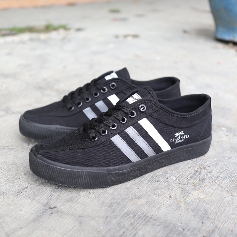 SEPATU DRAGON FLY DRAGONFLY FALCON ALL BLACK ORIGINAL