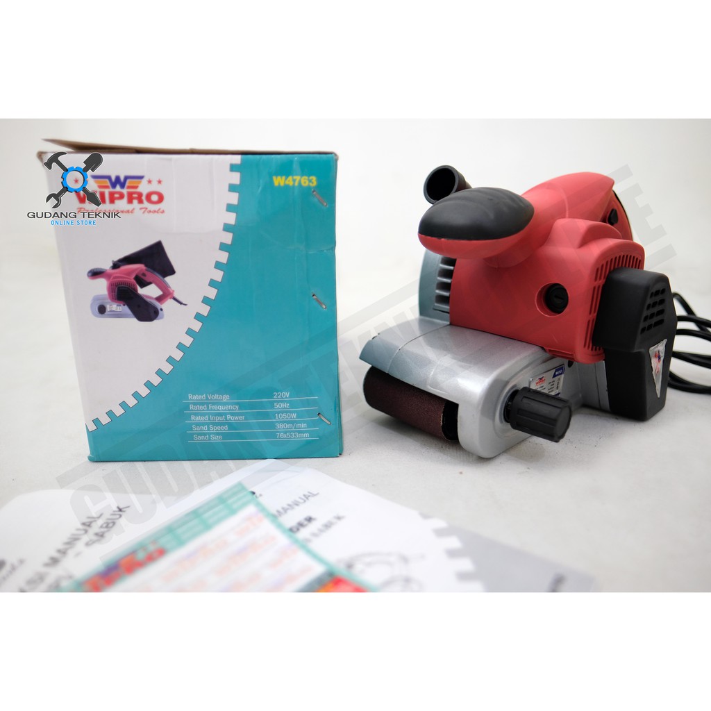 Mesin Amplas Belt Sander WIPRO W4763 / Mesin Amplas Tank WIPRO