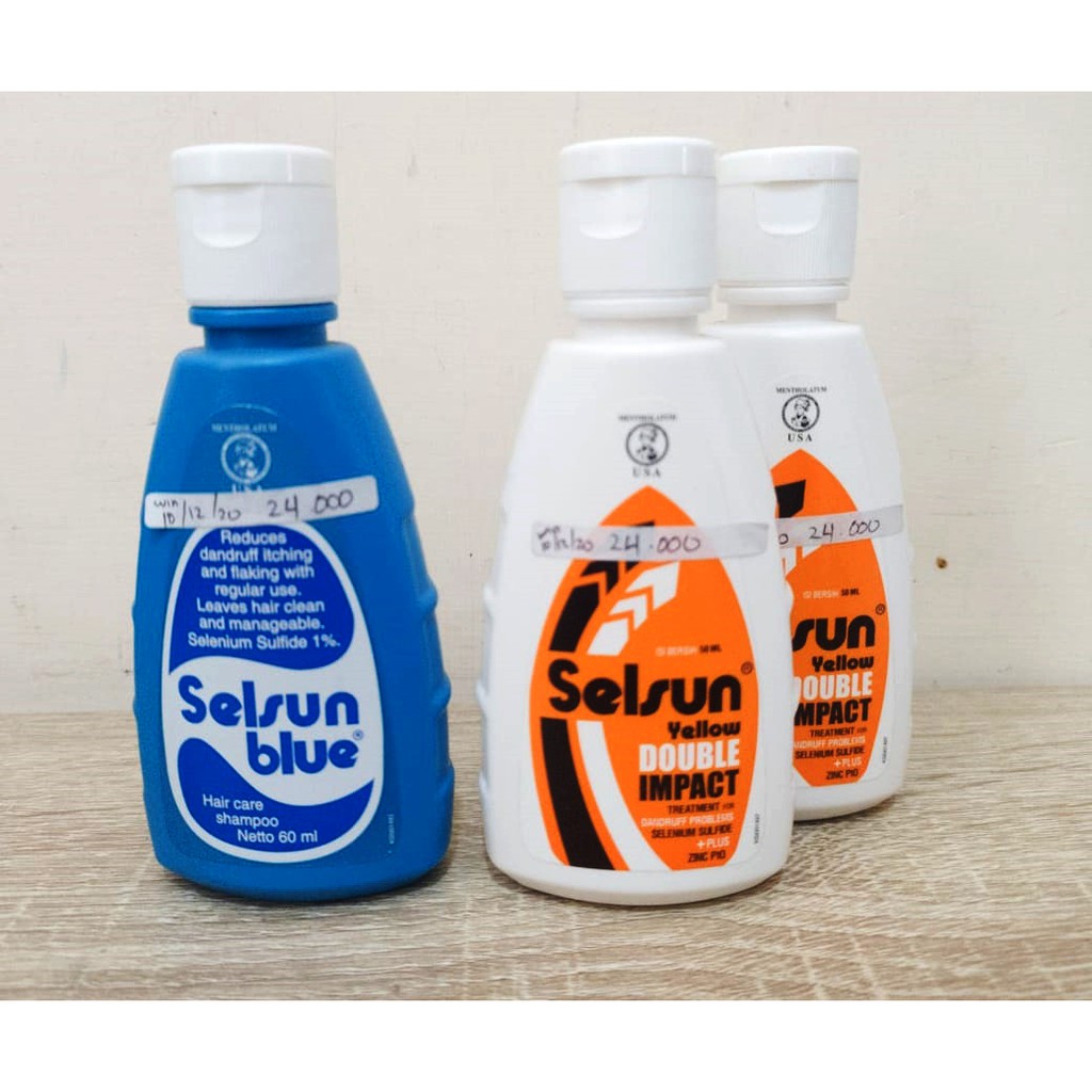 SELSUN SHAMPOO - BLUE &amp; YELLOW - ANTI KETOMBE DANDRUFF SHAMPOO