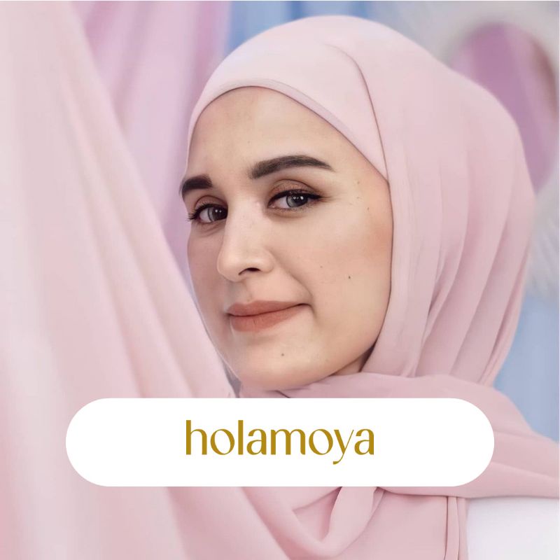(holamoya) Pashmina Inner Turkey 2in1 Ceruty Babydoll Premium warna BABY PINK
