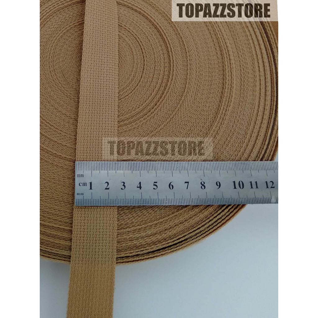 

Tali Webbing Warna Krem Ukuran 2,5cm 1 Roll 50 Meter KRBKR25ROL