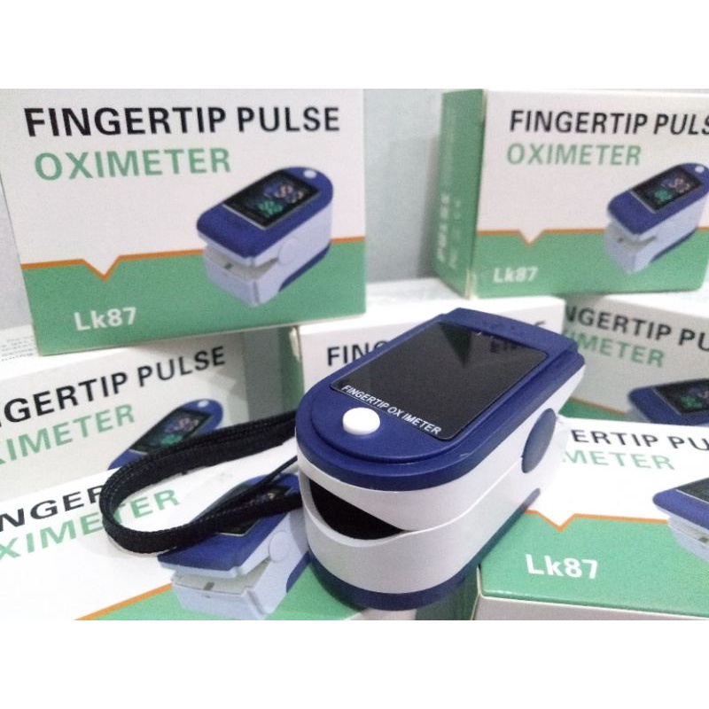 Fingertip Pulse Oxymeter Oximeter Pengukur Kadar Saturasi Oksigen Denyut Jantung 4 Warna Akurat Asli