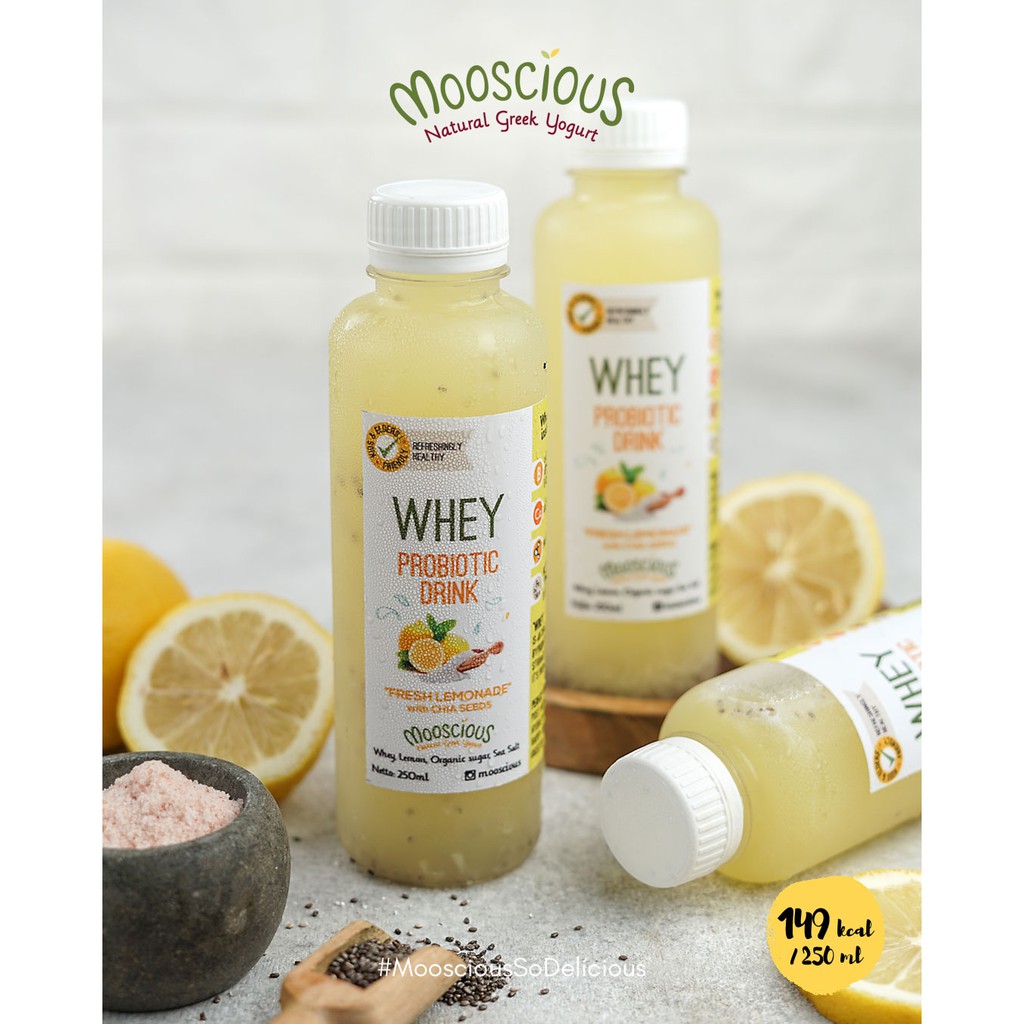 

Mooscious Whey Lemonade 250 ml - Minuman Isotonik Probiotik Alami