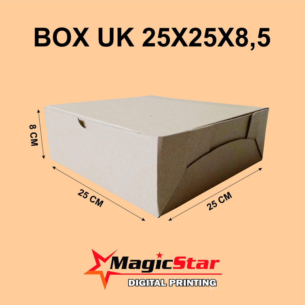 

KARDUS UK 25X25X8,5 BOX PACKING HAMPERS, DIE CUT SINGLE WALL