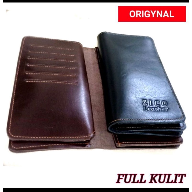 Dompet kulit asli model panjang full up