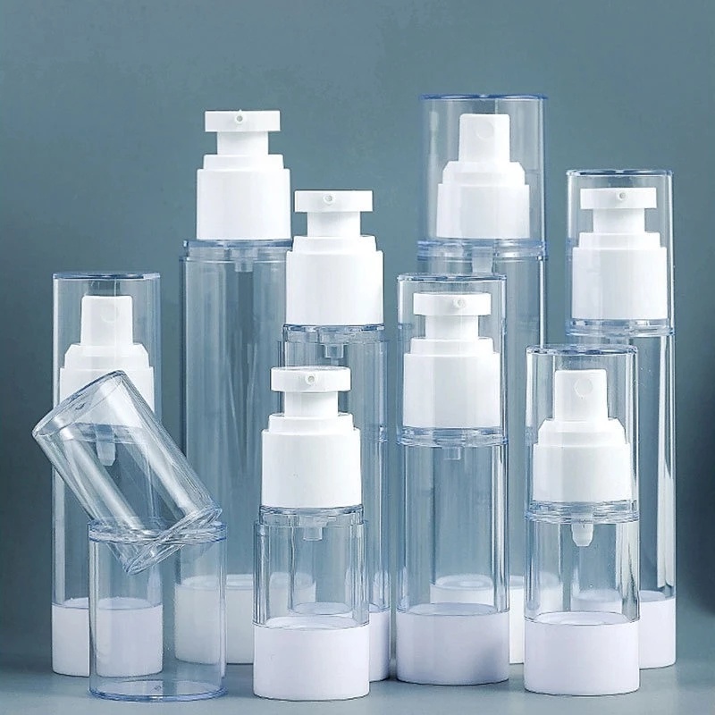 4 Size Clear Empty Airless Pump Vacuum Bottle