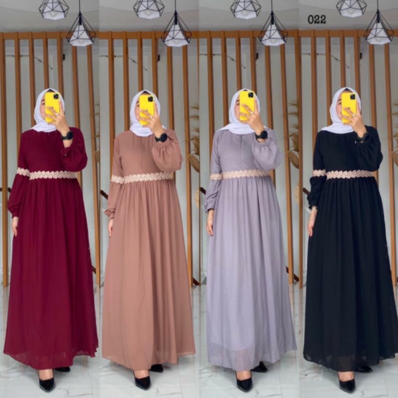 Gamis Halwa Ceruty Babydoll Full Puring