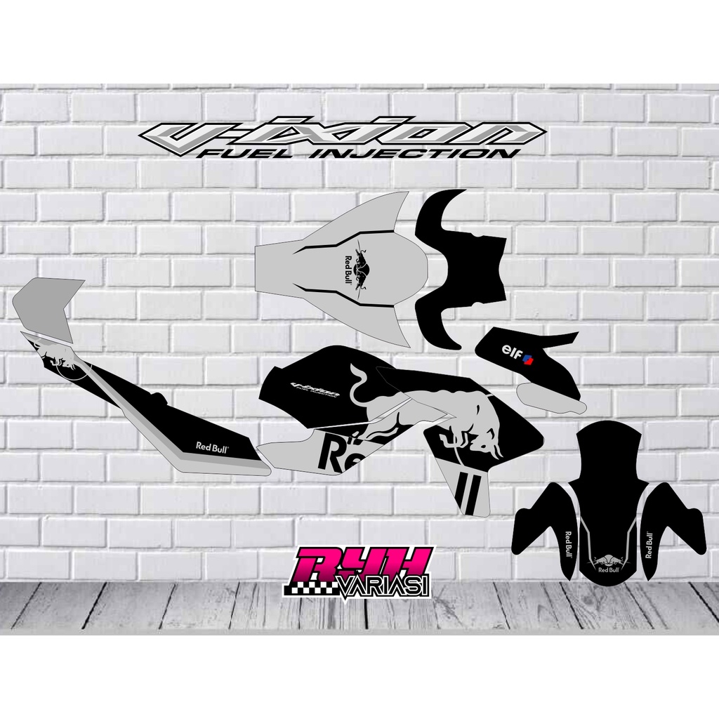 STIKER DECAL FULL BODY YAMAHA VIXION ADVANCE NVL NEW 2019 2020 CUSTOM FREE DESIGN TENGKORAK REDBULL 