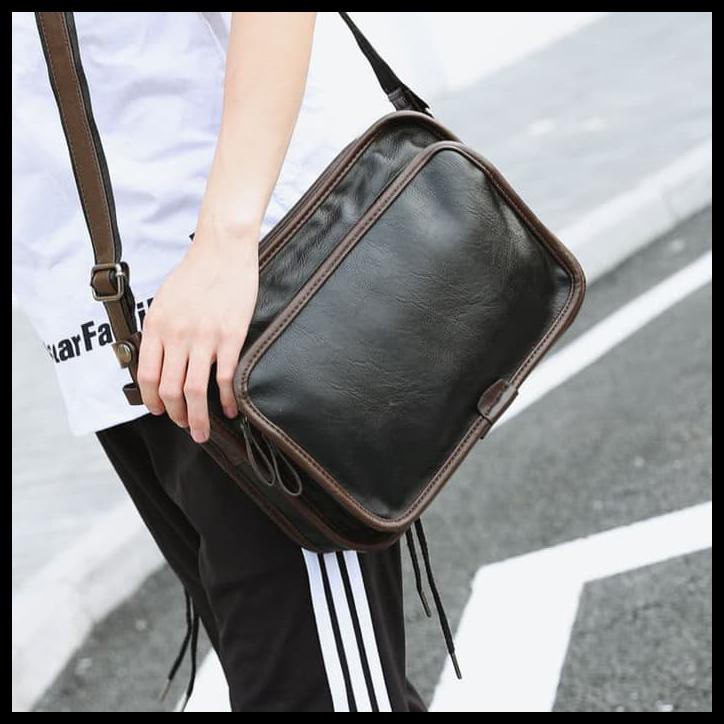 HOTSALE Tas Selempang Kulit Pria (VOLCOM)