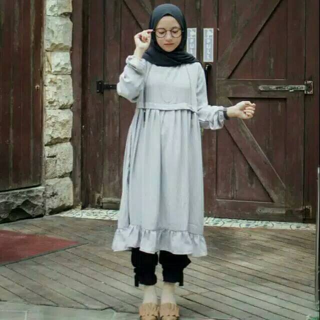 Pgbb Nissa Tunik Pilihan Nissa Sabyan Varian Warna Navy Model Terbaru Plus Real Pict Baju Shopee Indonesia