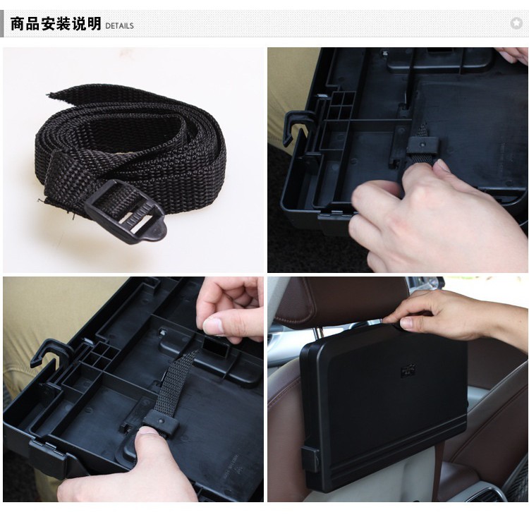 TRAVEL DINING TRAY Flip Tray Table Meja makan minum dalam Mobil Mobil Polos Hitam High Quality