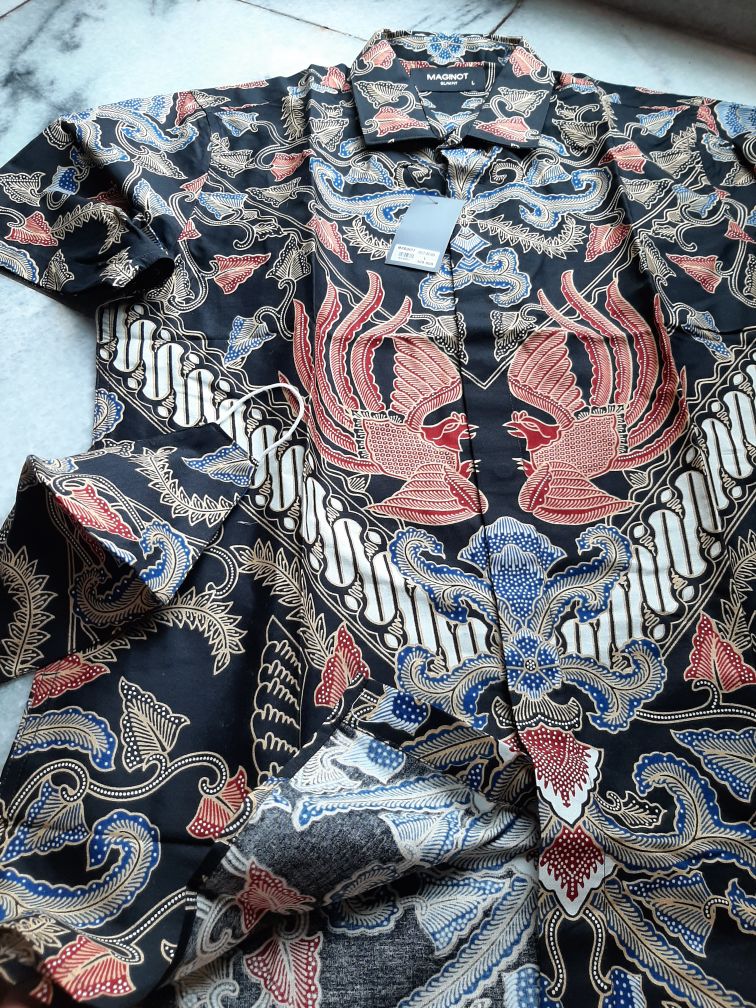 Maginot Kemeja Batik 2.0 Batara-ss Lengan Pendek Pria + Free Masker