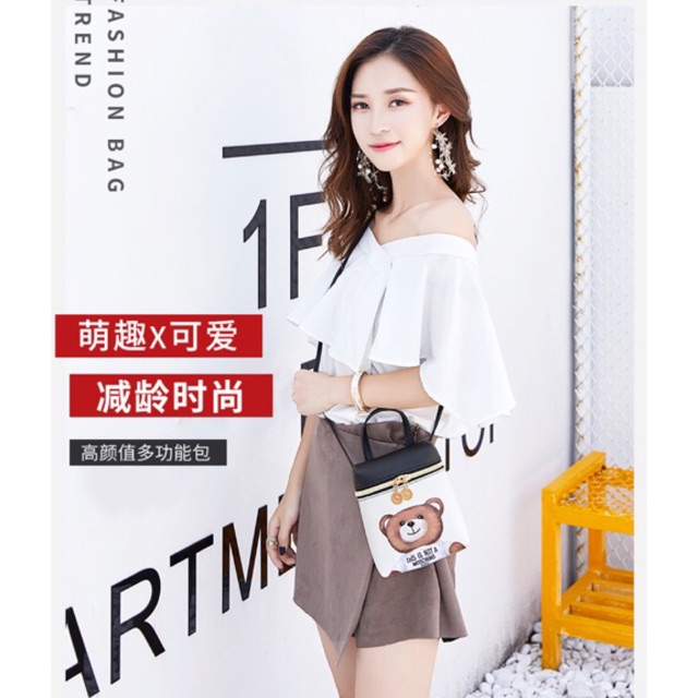 BAG 004 1kg muat 10pcs NY612 Girl Mini Bag Teddy Bear Slempang Or Tas Selempang Fashion Wanita