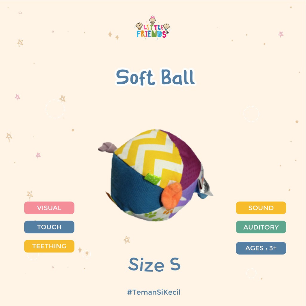 ♥BabyYank♥ LITTLE FRIENDS MAINAN SOFT BALL - MAINAN BONEKA BOLA ANAK BAYI LFS3010 LFS3020