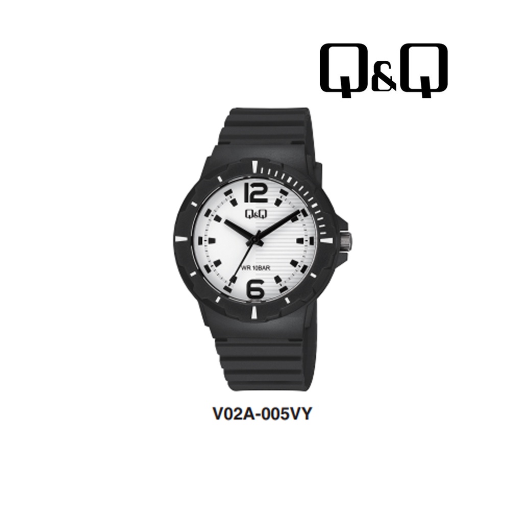 SALE Jam Tangan Pria Casual Sporty Stylist Rubber Analog Original Q&amp;Q QNQ QQ V02A Series