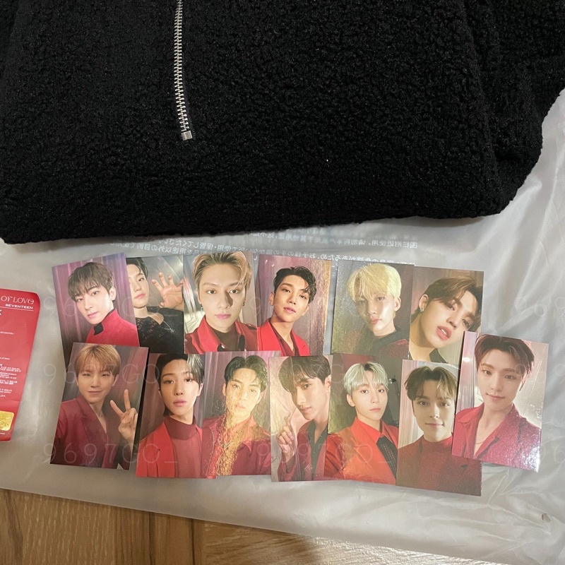 Ready stock seventeen fleece anorak photocard