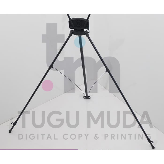 Alat Display Stand Rangka Kaki Y Banner Fiber Hitam (60x160cm)-KUAT
