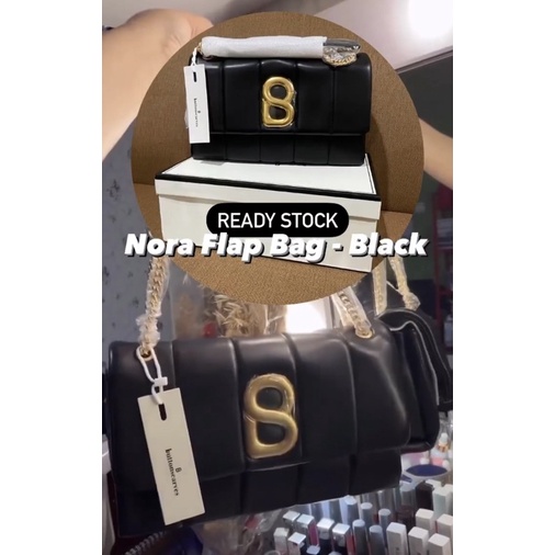 NORA FLAP BAG BLACK CARAMEL NEW TAS BUTTONSCARVES BUKAN PRELOVED ATAU BEKAS