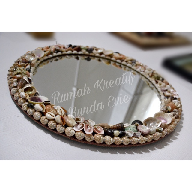 Cermin Gantung Frame Kulit Kerang Seashell Shopee Indonesia