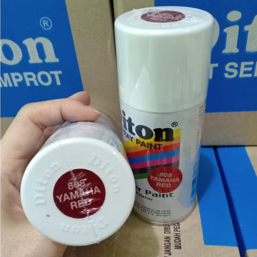 Pilox Cat Semprot DITON Spray Paint Acrylic Lacquer Paint - 808 Yamaha Red / Merah Yamaha (150cc/Kecil)