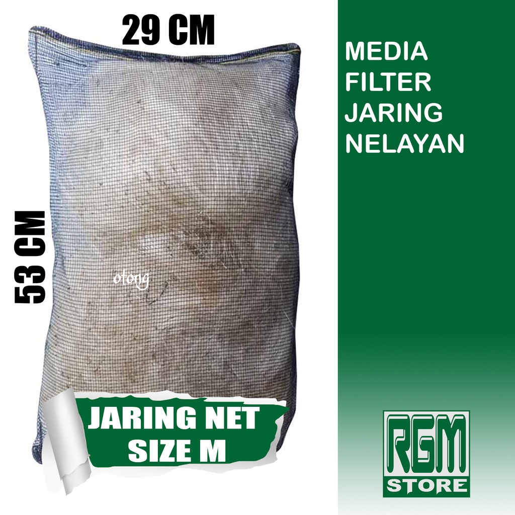 Jaring benang nelayan  MEDIUM 300 GRAM media filter kolam ikan aquarium murah