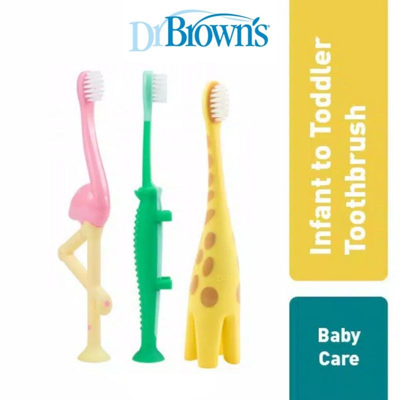 Dr.Brown's Infant-to-Toddler Toothbrush Characters | Sikat Gigi Anak