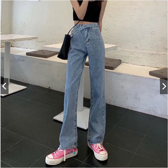 HOPYLOVY Walter Highwaist Culotte Jeans Celana Jeans Kulot Wanita High Waist Jeans Boyfriend Floella