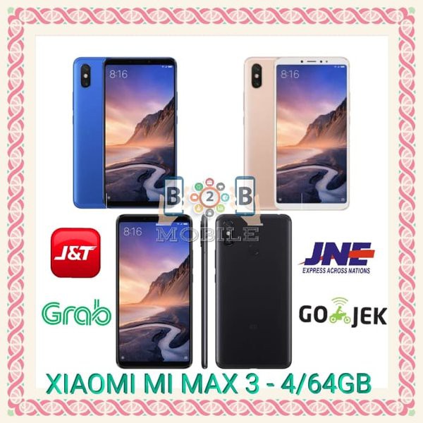 XIAOMI MI MAX 3 - 4 64 GB - RAM 4GB - INTERNAL 64GB