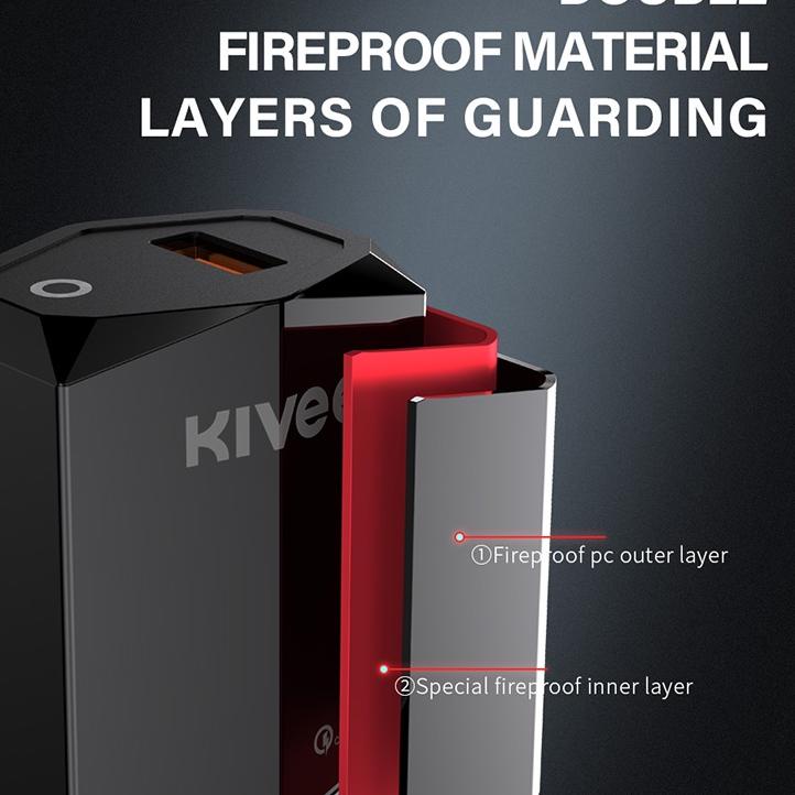 Cuci Gudang--KIVEE charger oppo samsung xiaomi kepala charger fast charging 18w 22.5w Wall Charger a