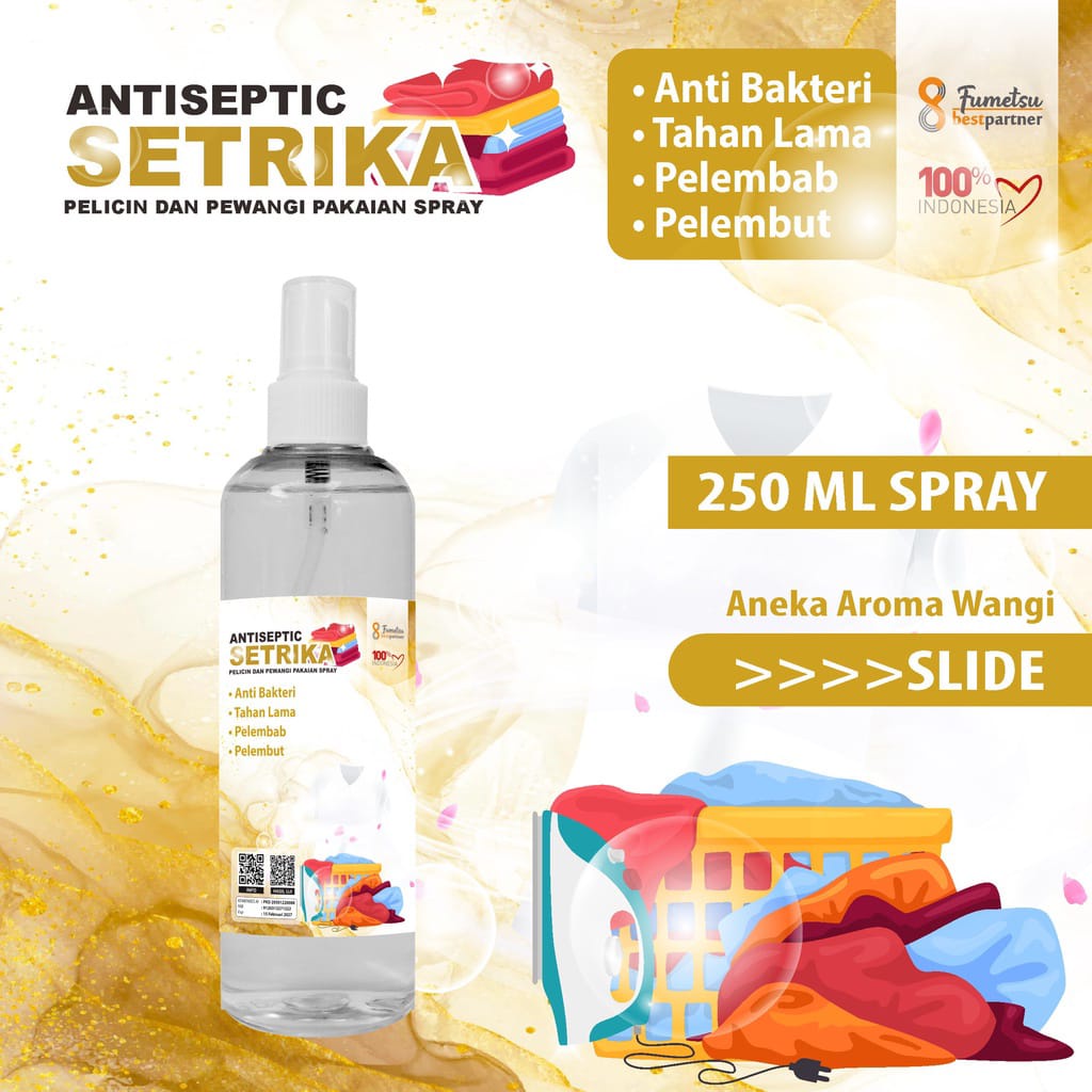 Pelicin Setrika Dan Pewangi Pakaian Aroma Wangi Kemasan 250ml Spray