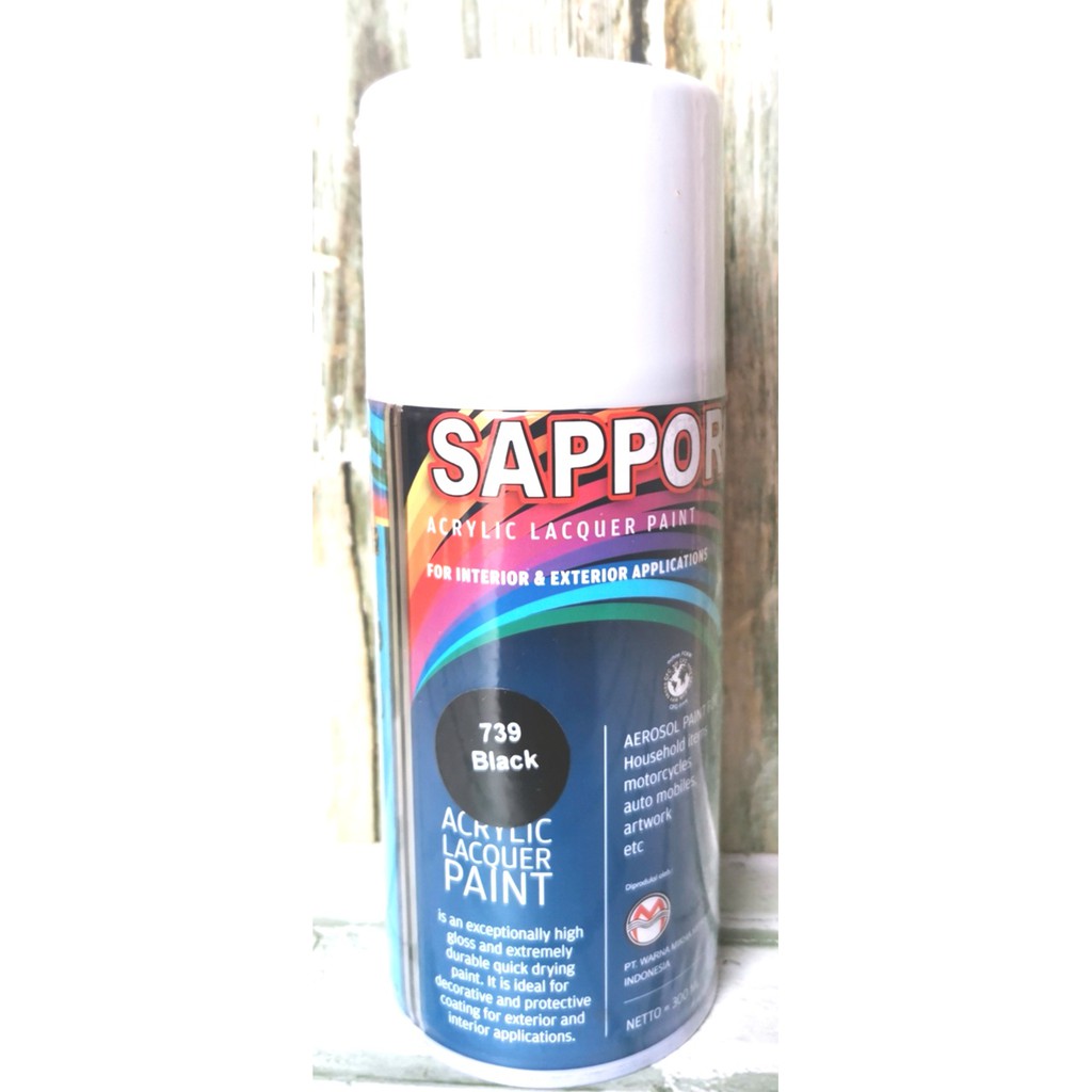 Pilok Sapporo Hitam Putih Hitam doff Clear Silver 300 ml