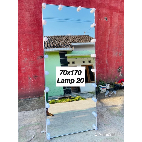 TERMURAH kaca cermin standing /gantung lampu / vanity miror 170x70cm