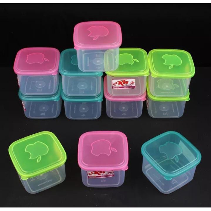 Toples kotak 500ml / toples kecil sealware / tempat bumbu / toples kotak bumbu / toples bumbu 500ml