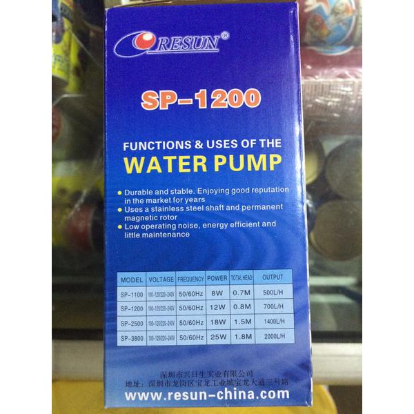 Pompa Air Aquarium Resun Sp 1200