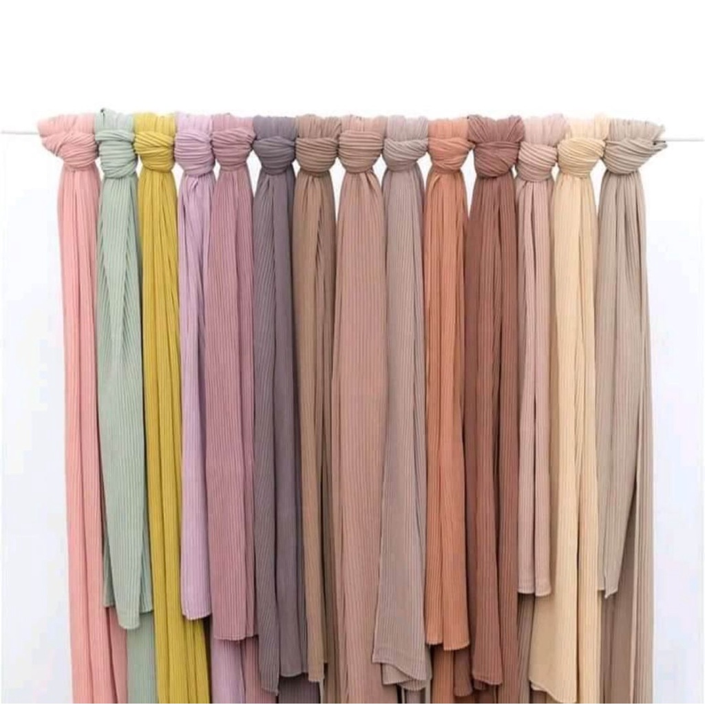 Jilbab Pashmina Plisket Hyget/Pashmina Plisket Premium Terbaru