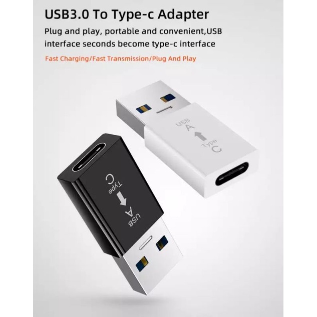 Konverter USB 3.1 tipe Type C female to male USB 3.0 OTG  transfer data fast charging original