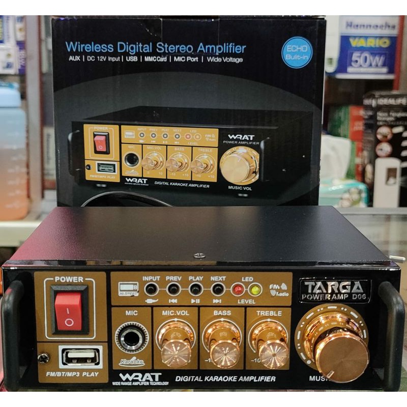 Amplifier Targa D06 AC / DC Bluetooth Stereo Karaoke