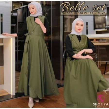 Gamis Syar'i asdf MDS - BELLE SET (BD) fashion muslim fashion wanita