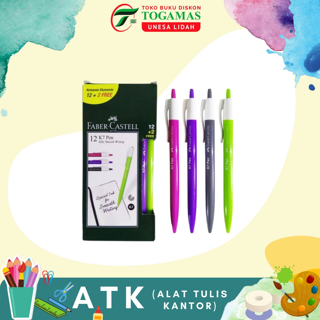 

BALLPEN ECER 0.7 K7 PEN 44809912 FABER CASTEL (BLACK) / READY STOCK