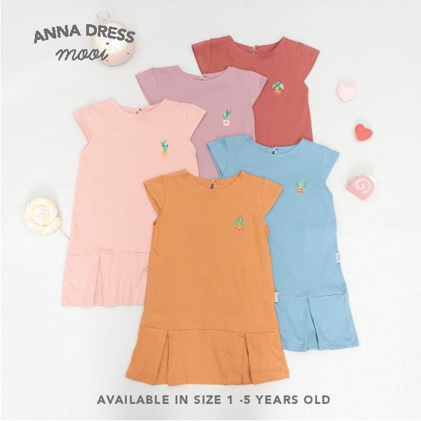 PROMO 7.7 CUCI GUDANG MOOI ANNA DRESS DRESS MOOI ANAK FASHION ANAK PEREMPUAN 1-5 TAHUN