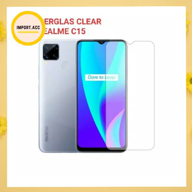 Tempered Glass Anti Gores Kaca Bening REALME C12,  5i, C1, C15, C11,C2, C3, 3 PRO [IMPORT]