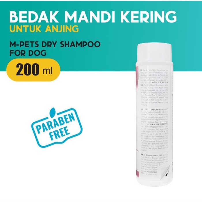 M-Pets Dry Shampoo For Dog 200 ml / Shampoo Mandi Kering Anjing