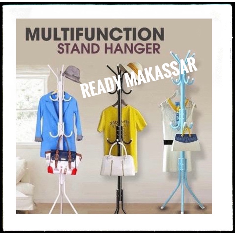 STAND HANGER TAS BAJU / Rak Gantungan Berdiri Gantungan tas baju hanger 9 Cantolan gantungan multifungsi RAK1 MAKASSAR