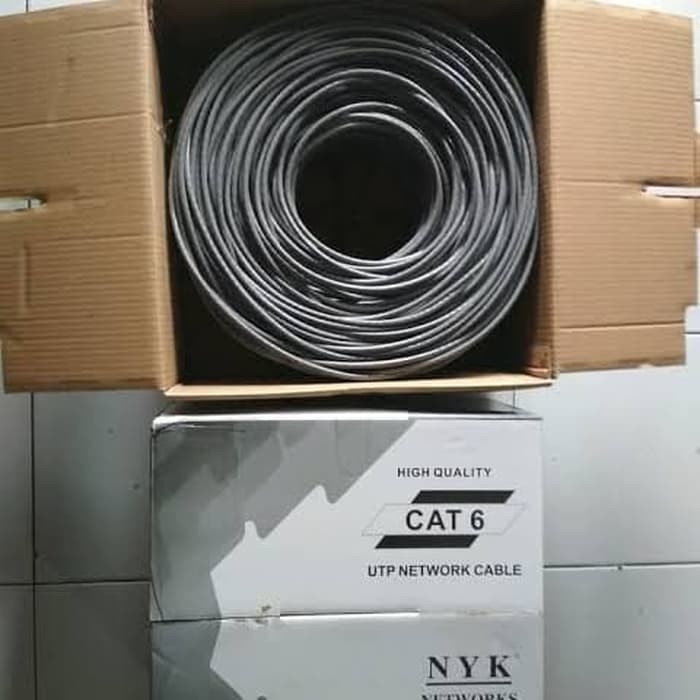 Kabel LAN UTP CAT6 NYK 1 Box Roll dus 305 Meter CAT 6