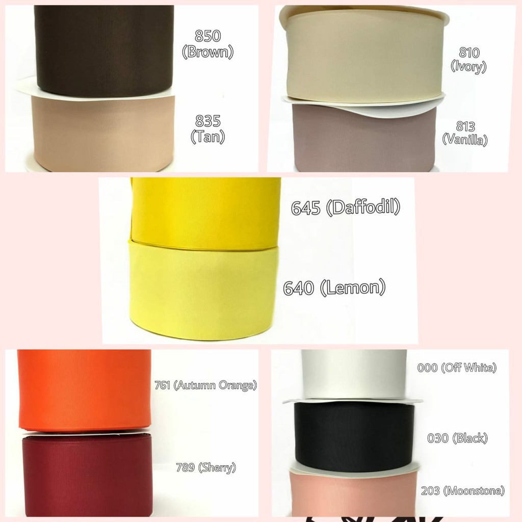 1 METER - 7.5 CM PITA GROSGRAIN IMPORT PREMIUM (3&quot;)