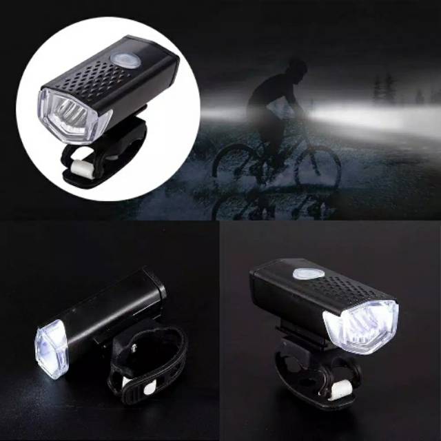 LAMPU SEPEDA LED TERANG USB RECHARGEABLE