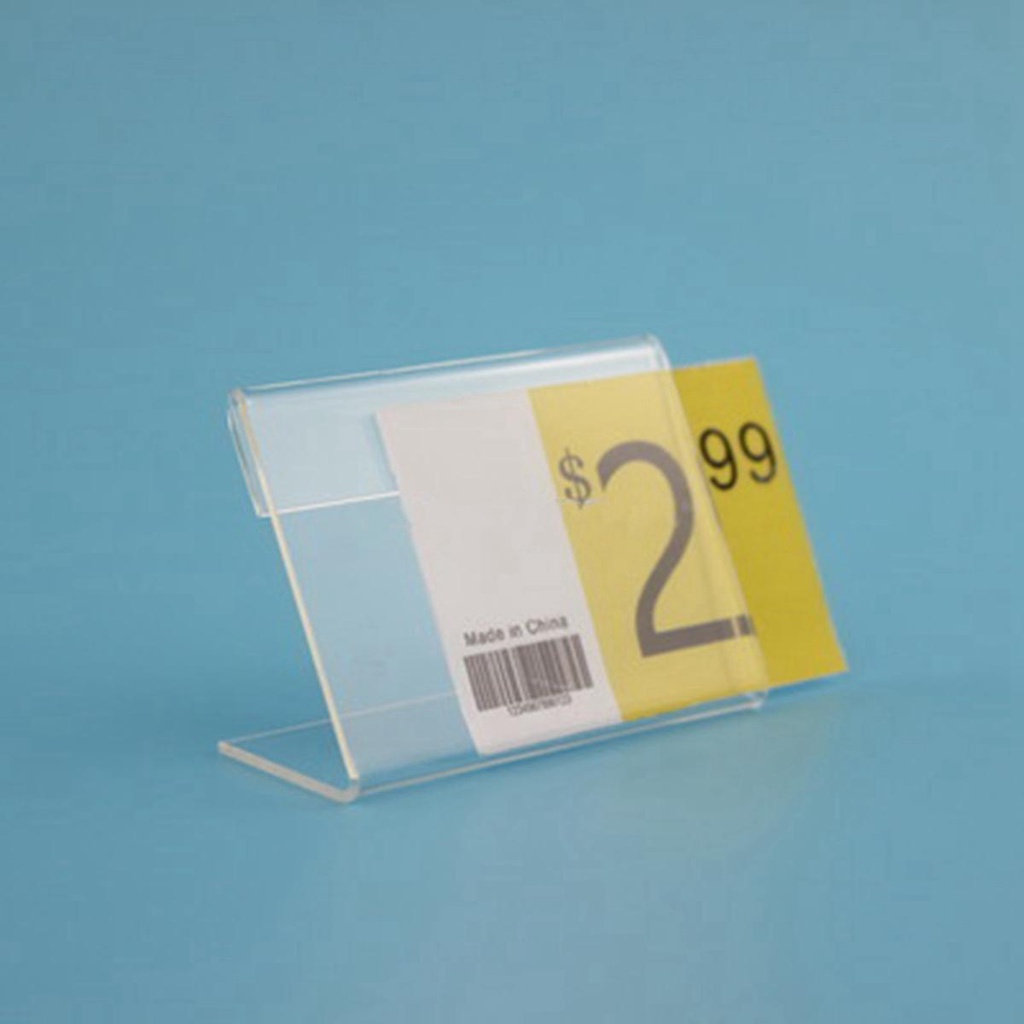 NICKOLAS1 Label Holder Multifungsi Konter Toko Meja Mini Sign Clear Display Stand